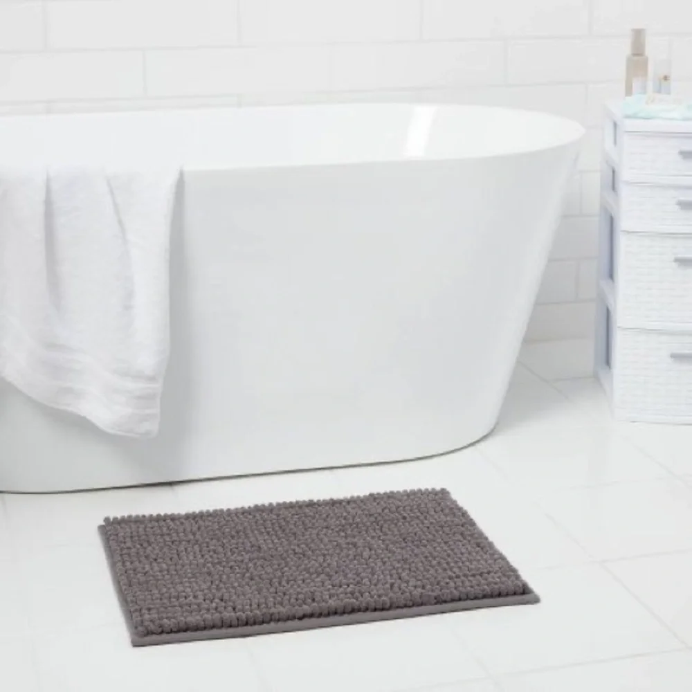 Gray Memory Foam Bath Mat